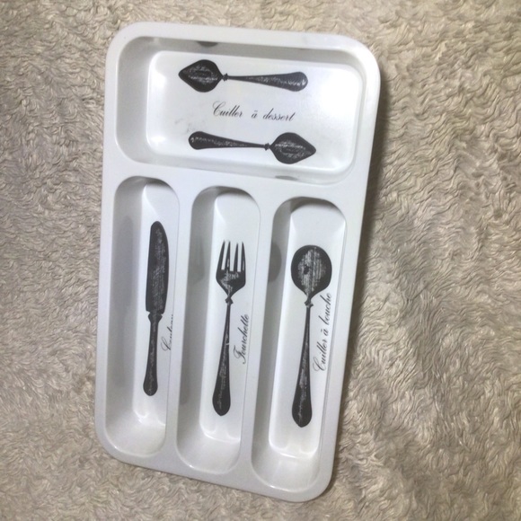 French plastic utensil silverware kitchen drawer organizer cutlery - Picture 1 of 4